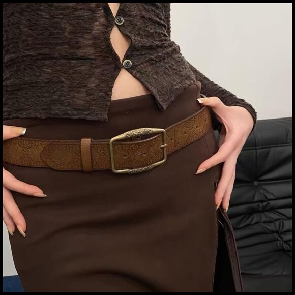 Western Faux Leather Belt for Women Adjustable Cowgirl Style main image 7